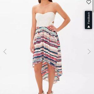 Lace strapless Hi-Low Dress